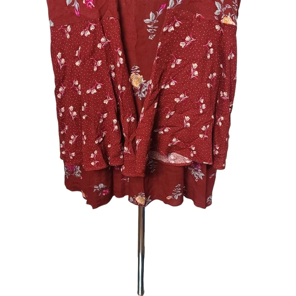 NWT Free People Vintage Combo Floral Mock Neck Long Sleeve Mini Dress S